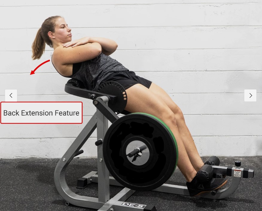 MÁQUINA DE EXTENSIÓN DE ESPALDA CON PESAS AB CURL - Imagen 5